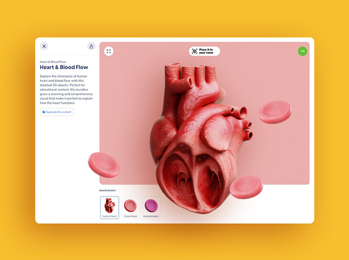 Teaching aids from Assemblr EDU, featuring interactive 3D models and AR experiences designed to enhance learning and engagement in the classroom.